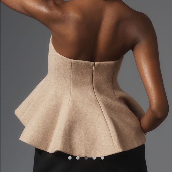 NWT Mare Mare x Anthropologie strapless peplum top - Picture 4 of 14